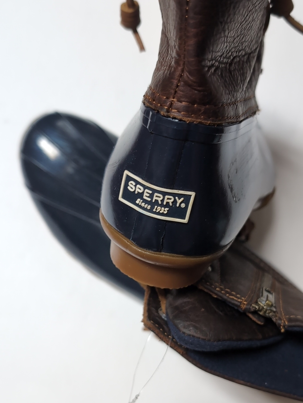 Sperry Navy and Brown Women's Waterproof Duck Boots